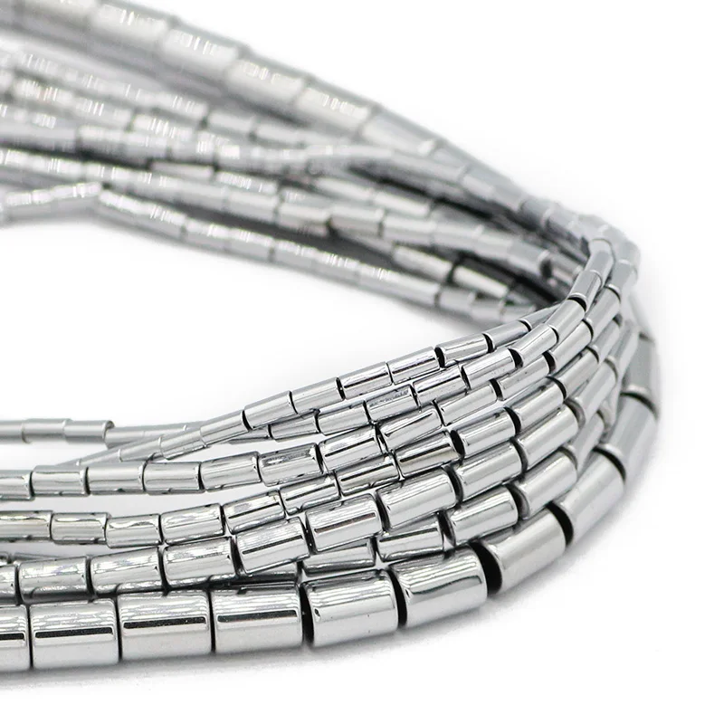 주얼리 제작용 원형 적철광 실린더 스페이서 루즈 비즈, DIY 팔찌 액세서리, 실버 컬러 천연석, 4mm, 5mm, 6mm, 8mm title=주얼리 제작용 원형 적철광 실린더 스페이서 루즈 비즈, DIY 팔찌 액세서리, 실버 컬러 천연석, 4mm, 5mm, 6mm, 8mm