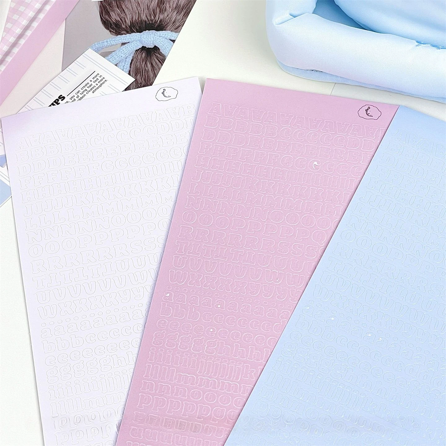 3Pcs 귀여운 컬러 알파벳 문자 스티커 앨범 일기 DIY Scrapbooking 저널 장식 재료 스티커