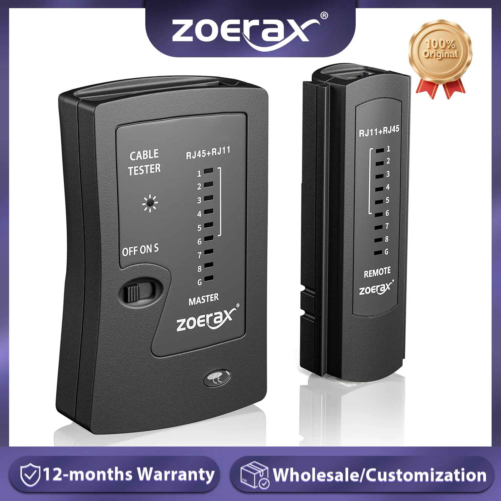 LAN RJ45 Cat5 Cat5e Cat6 Cat6a Cat7 UTP/차폐 케이블 및 RJ11 RJ12용 ZoeRax 네트워크 이더넷 케이블 테스터 title=LAN RJ45 Cat5 Cat5e Cat6 Cat6a Cat7 UTP/차폐 케이블 및 RJ11 RJ12용 ZoeRax 네트워크 이더넷 케이블 테스터