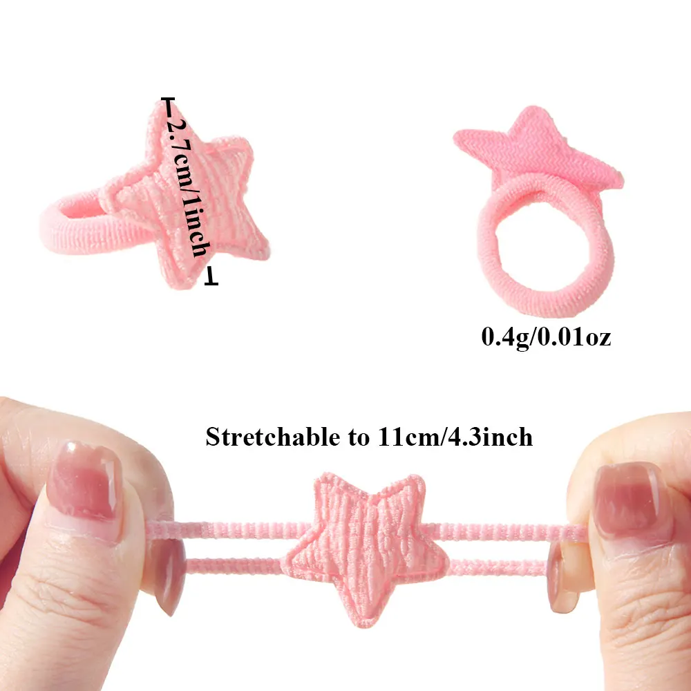 10-30개 어린이용 탄성 헤어밴드, 여자아이용 플러시 볼 고무줄, 아동용 스위트 스크런치 헤어끈 클립, 아기 헤어 액세서리