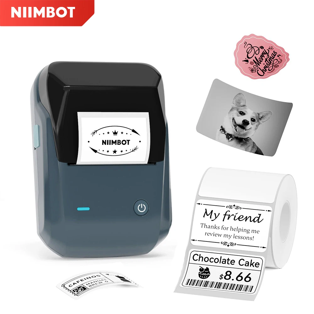 Niimbot B1 열전사 라벨 프린터 무선 자체 접착 포켓 Bluetooth 무잉크 라벨 메이커(비즈니스 가격표 스티커용) title=Niimbot B1 열전사 라벨 프린터 무선 자체 접착 포켓 Bluetooth 무잉크 라벨 메이커(비즈니스 가격표 스티커용) 