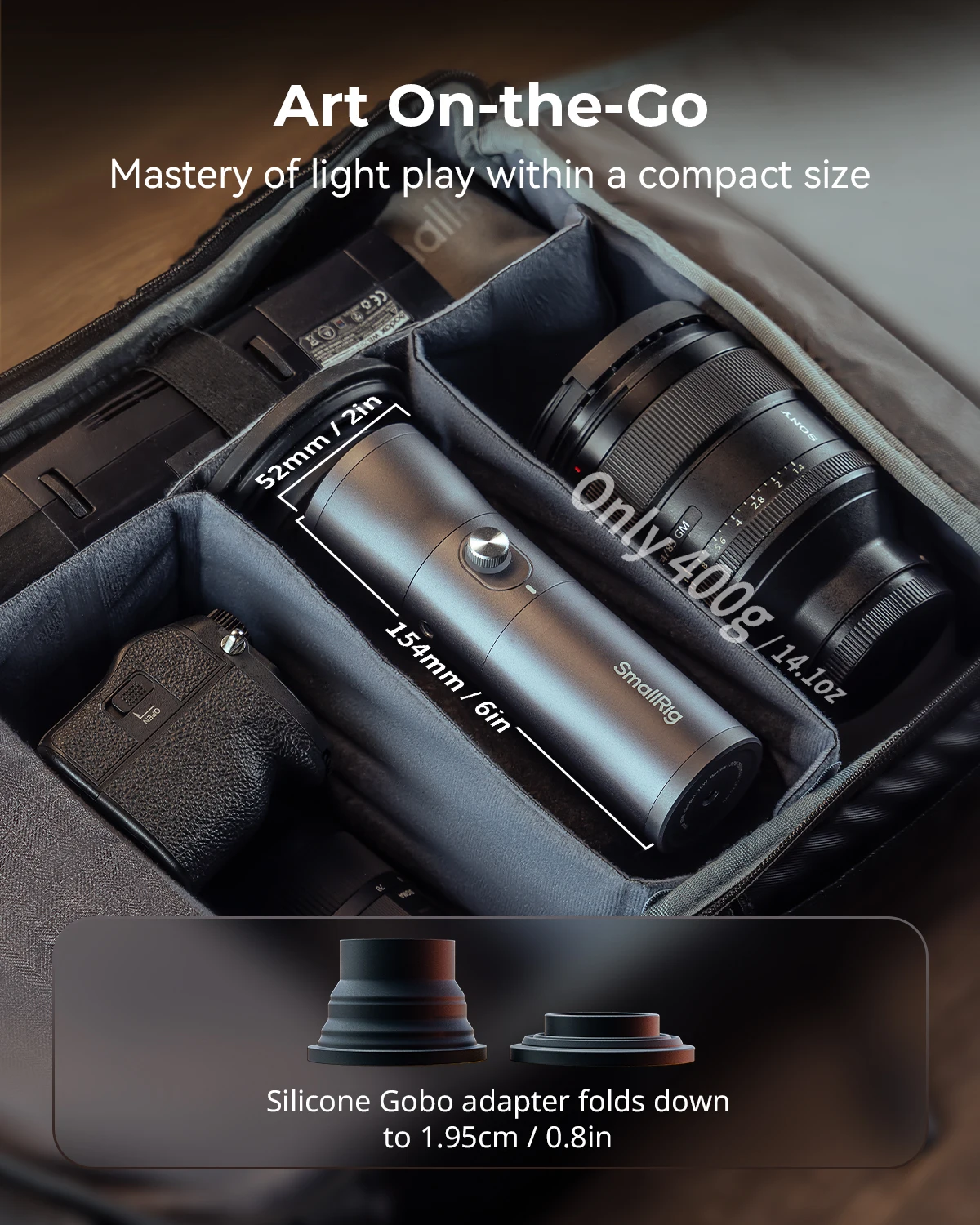 SmallRig RF 10C RGB LED 사진 플래시라이트 7500mAh 4색 필 라이트, 20가지 패턴 조명 필터 포함, 비디오 조명 4634