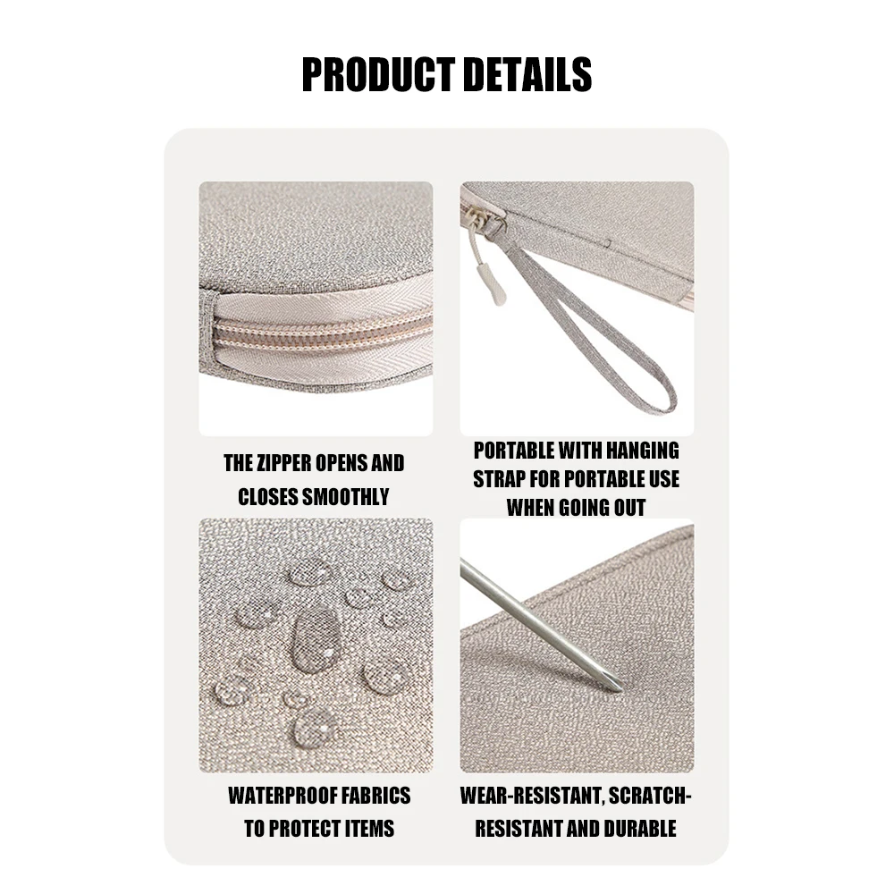 새로운 여행 주최자 가방 케이블 보관 주최자 파우치 운반 케이스 케이블 코드에 대한 휴대용 방수 더블 레이어 보관 가방