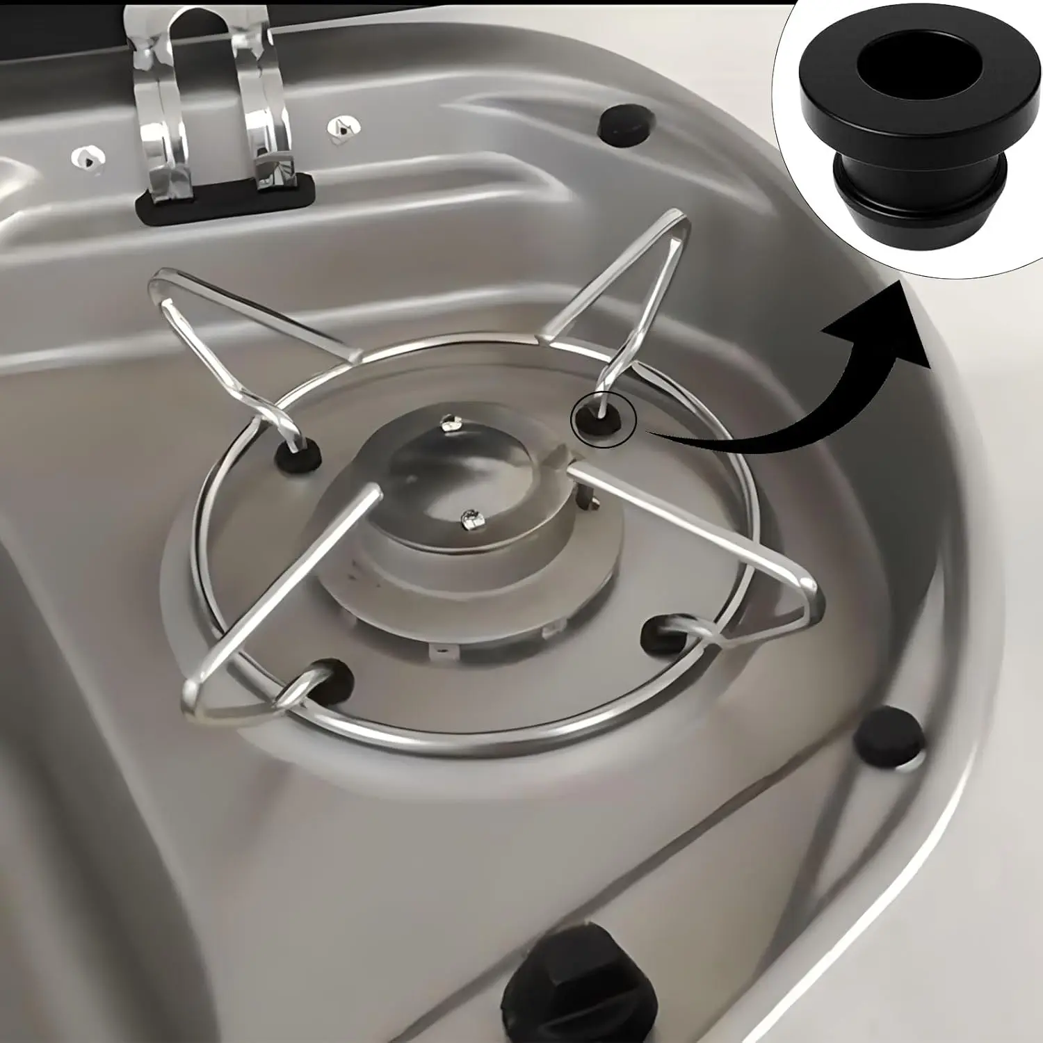 16개 Smev Dometic 그로밋 슬리브 팬 호브 지원 캠핑카 캐러밴 캠핑카 44990000122   밴 캠핑카 트레일러 액세서리