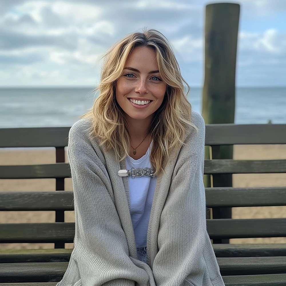 1Pc 드레스 클립 뒤로 신치 스웨터 셔츠 클립 빈티지 목도리 클립 신치 클립 브로치 클립 여성 의류에 대한 카디건 클립