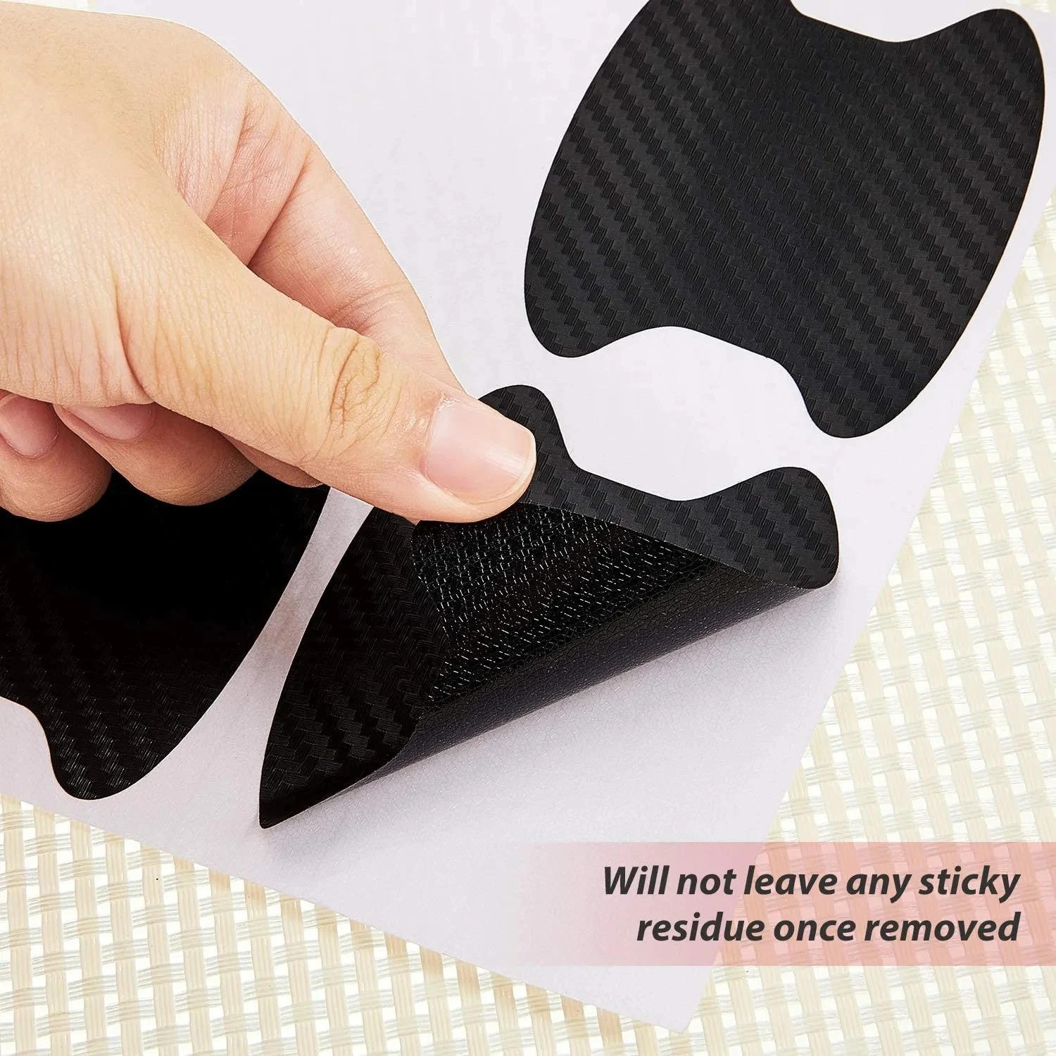 4 개/대 자동차 도어 스티커 탄소 섬유 흠집 방지 커버 자동 핸들 보호 필름 외부 스타일링 액세서리