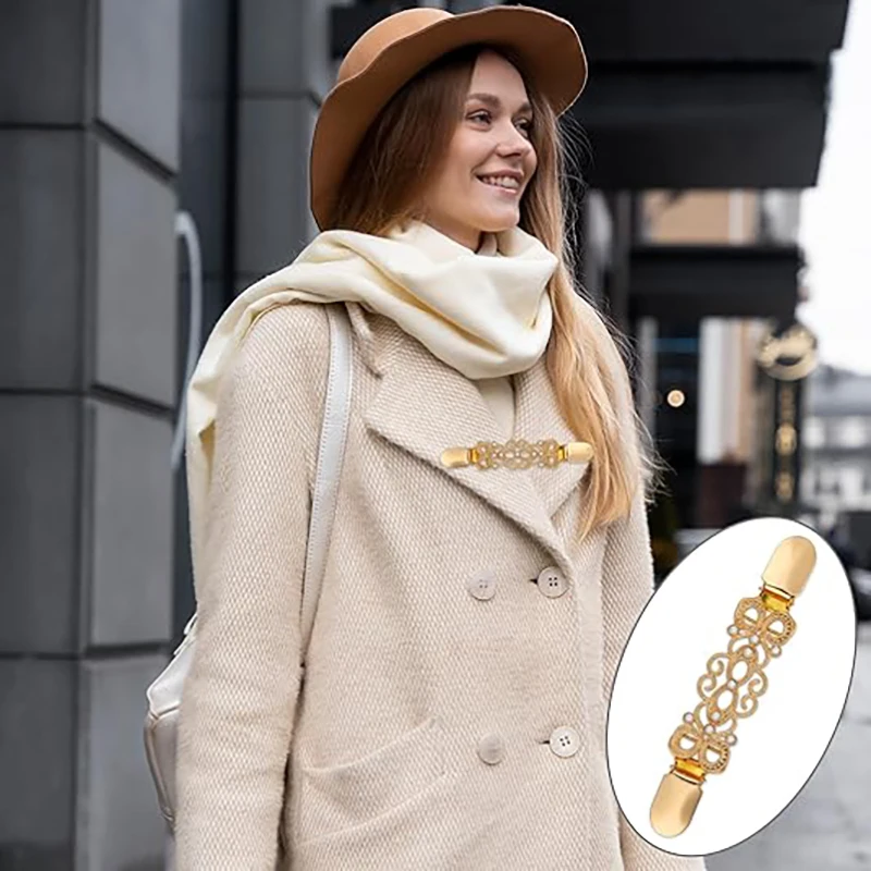 1Pc 드레스 클립 뒤로 신치 스웨터 셔츠 클립 빈티지 목도리 클립 신치 클립 브로치 클립 여성 의류에 대한 카디건 클립
