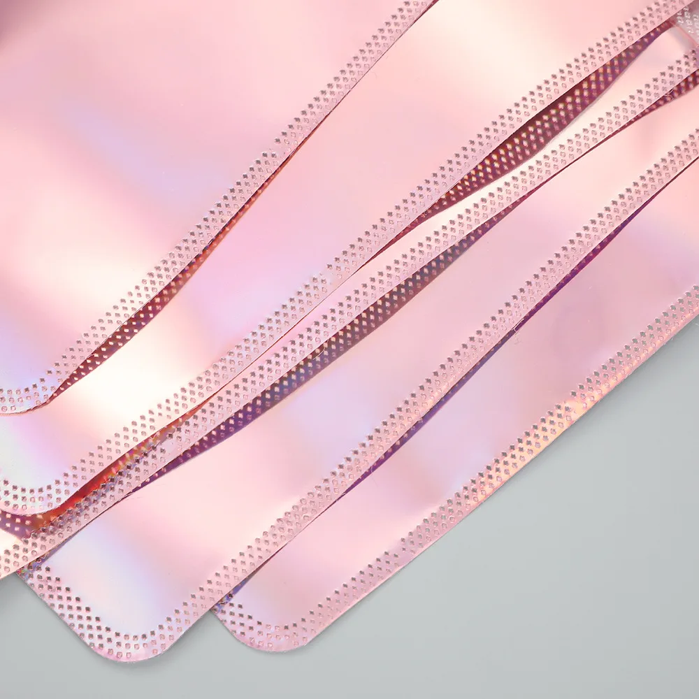 50pcs 긴 홀로그램 포장 가방 파티 네일 속눈썹 호의 음식 저장 보석 디스플레이 공급에 대 한 지 플락 레이저 인감 주머니