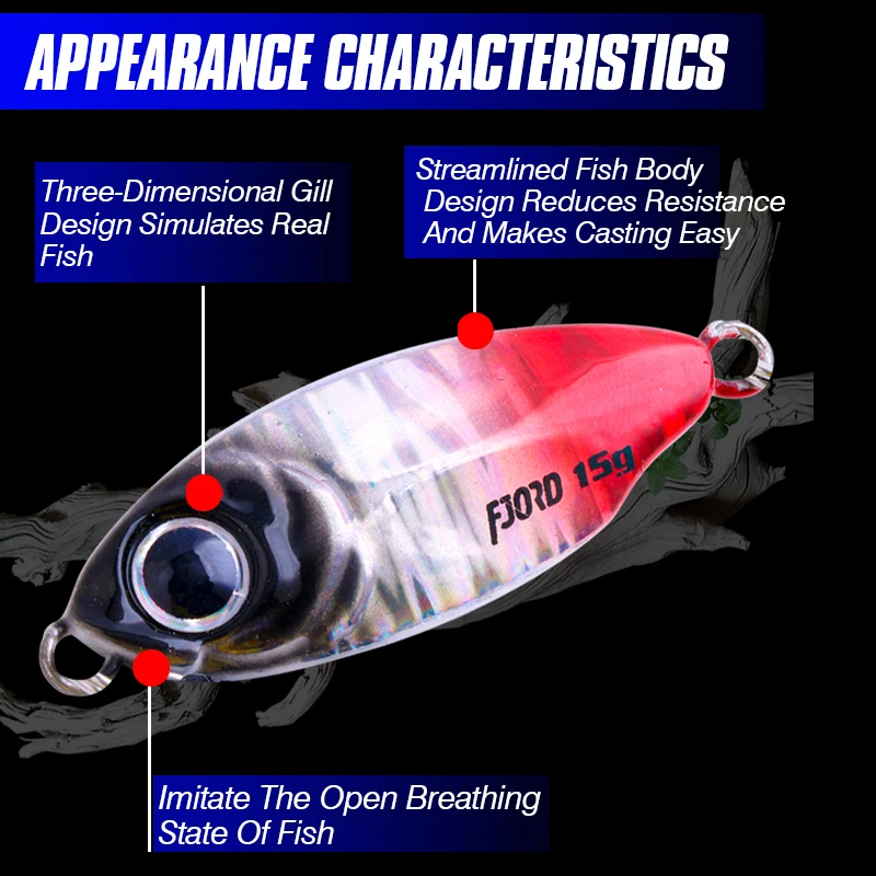 FJORD 10g 15g 20g 지그 하드 루어 마이크로 바다 느린 싱킹 쇼어 캐스팅 금속 지그 UV 나이트 글로우 미끼 플랫 낚시 액세서리