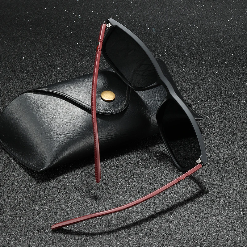 남성 여성을위한 럭셔리 스퀘어 빈티지 편광 선글라스 패션 여행 운전 태양 안경 남성 TR90 안경 UV400