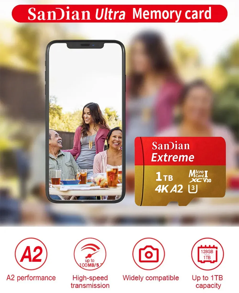 오리지널 마이크로 TF SD 카드, 128GB 플래시 클래스 10 SD 카드, 256GB 메모리 카드, 512GB 메모리 카드, 휴대폰, 카메라, 태블릿, 드론용