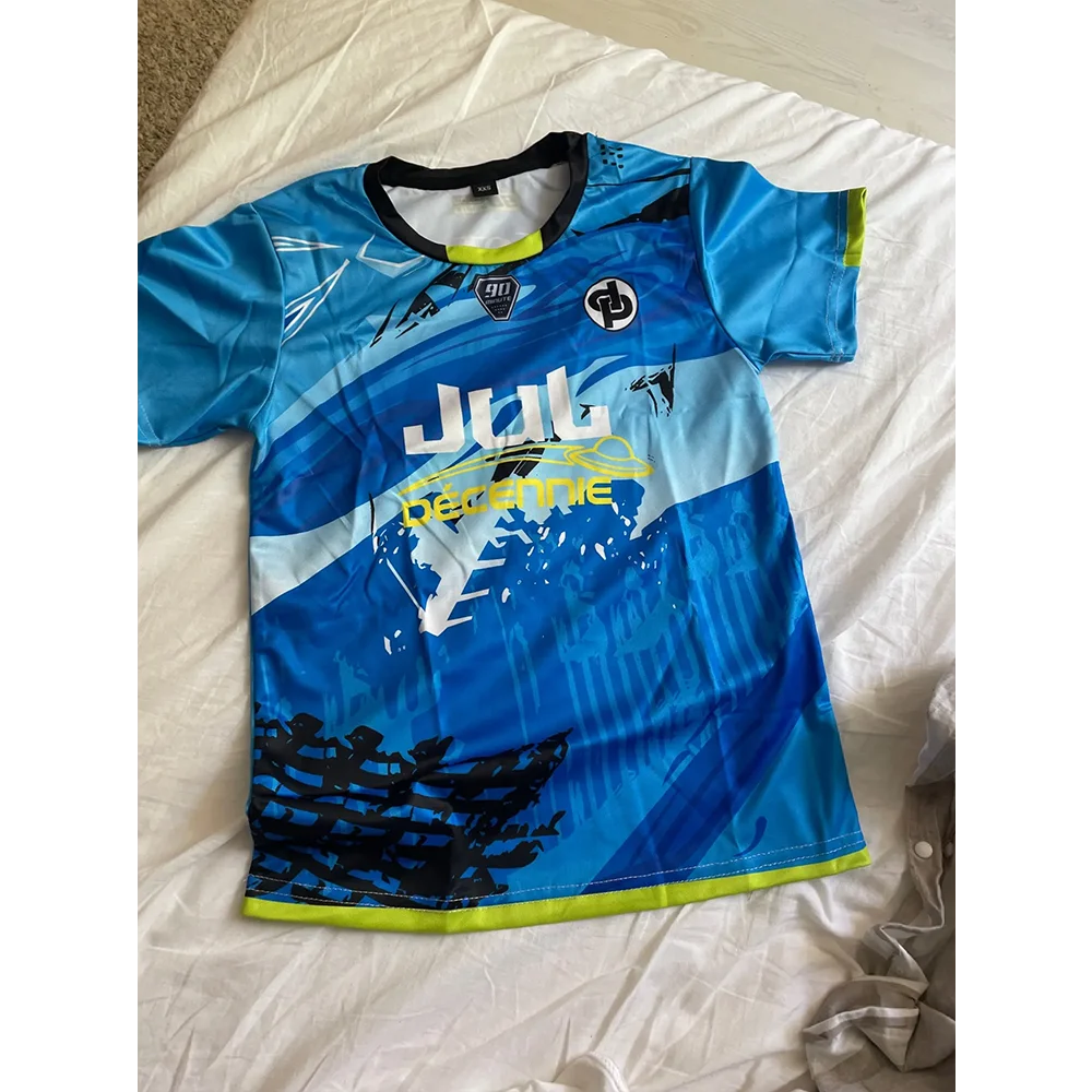 New Maillot JUL 티셔츠 여름 청소년 통기성 및 속건성 훈련 축구 셔츠 남여 맞춤 스포츠 90 분 유니폼