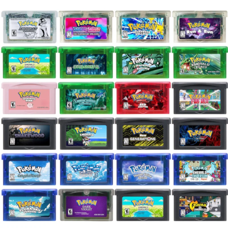 GBA 게임 카트리지 32 비트 비디오 게임 콘솔 카드 포켓몬 시리즈 에메랄드 Seaglass Rouge Emerald Imperium Dark Violet title=GBA 게임 카트리지 32 비트 비디오 게임 콘솔 카드 포켓몬 시리즈 에메랄드 Seaglass Rouge Emerald Imperium Dark Violet
