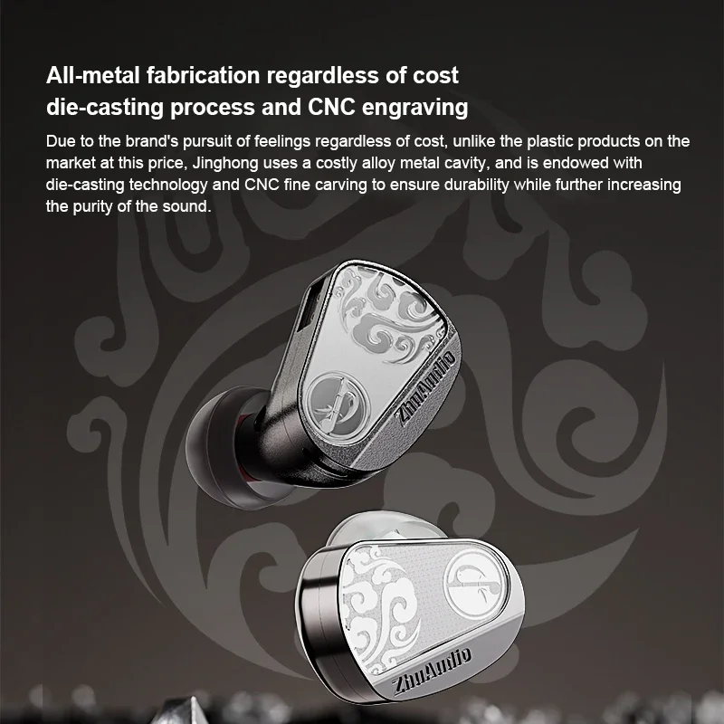 주린니아오 징홍 Z3 2025 인이어 하이파이 이어폰 듀얼 다이나믹 드라이버 고음질 메탈 음악 모니터 맞춤형