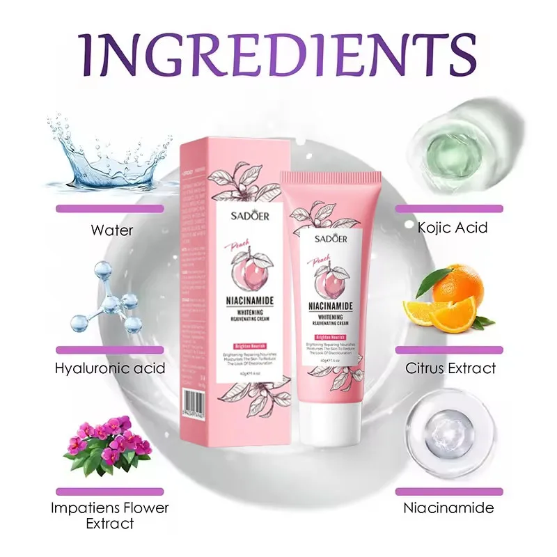 멜라닌 제거 니코틴아미드 브라이트닝 크림 다크 스킨 효과적인 허벅지 내부 표백제 개인 부품 브라이트닝 크림