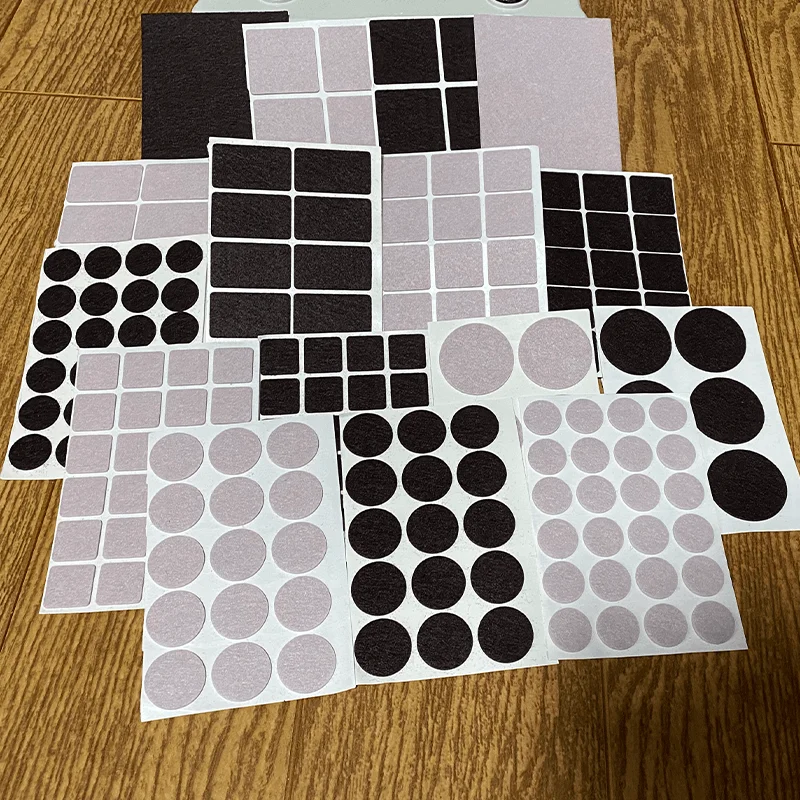 두꺼운 자체 접착 펠트 의자 다리 패드, 미끄럼 방지, 긁힘 방지, 소음 방지, 바닥 가구 보호 패드 가스켓