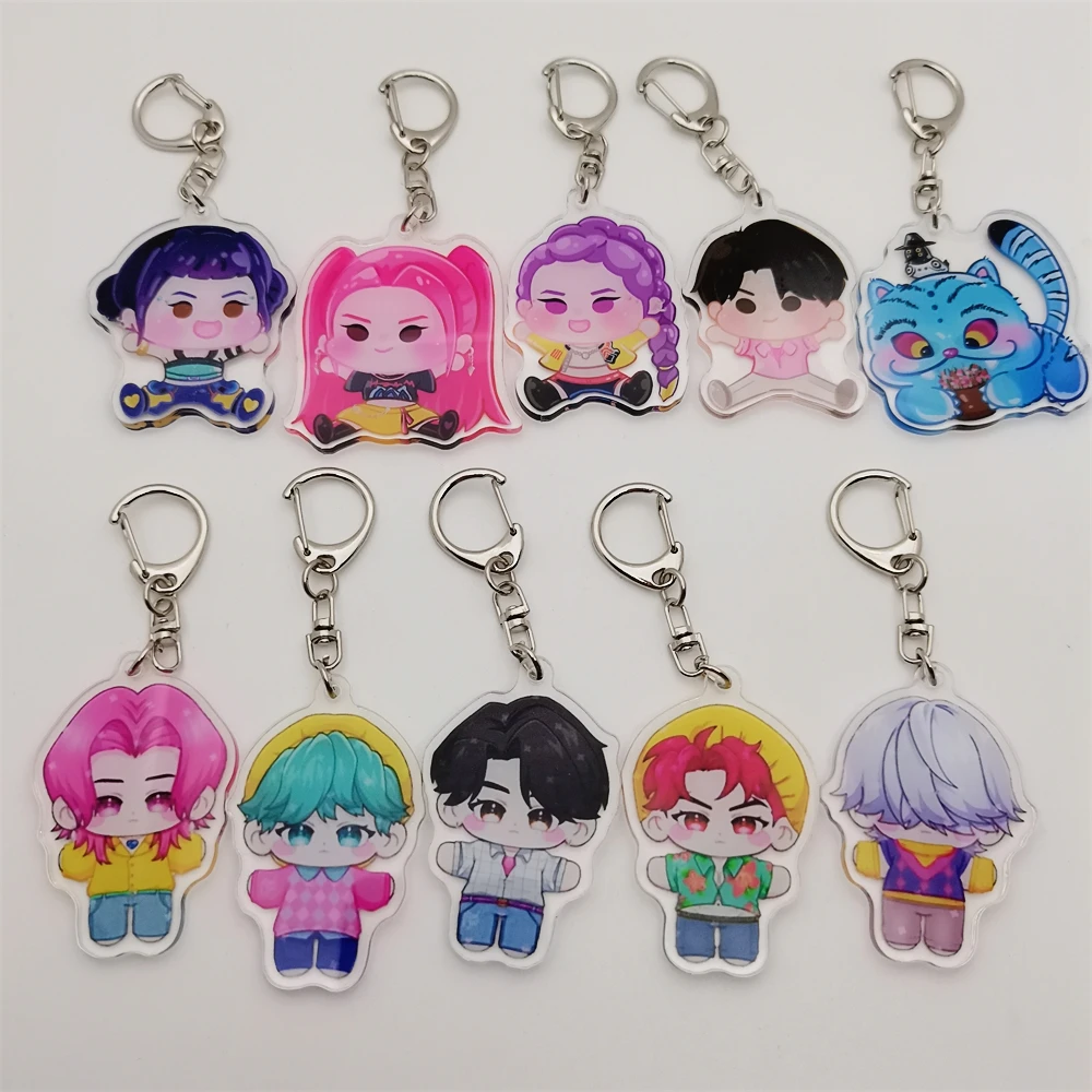 케이팝데몬헌터스 핫한 K팝 데몬 헌터스 헌트릭스 사자 보이즈 키체인 액세서리 주얼리 루미 조이 진우 미라 솔드 마이 소울 키링 팬 선물