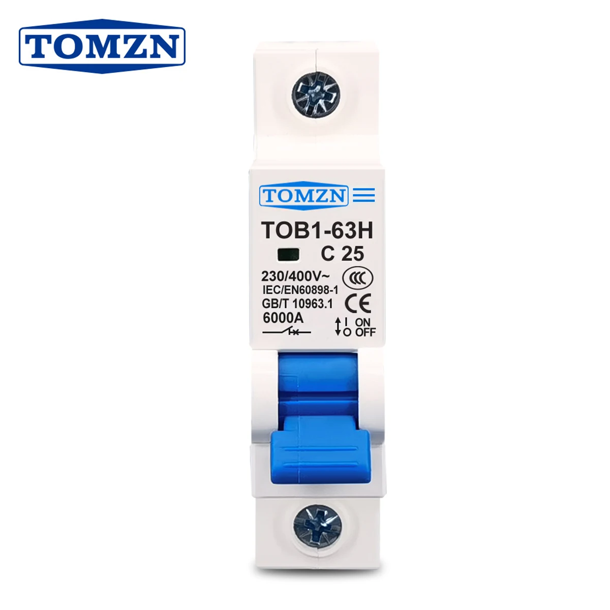 AC MCB TOB1-63 C 타입 미니 회로 차단기, 230 V, 400V ~ 50HZ, 60HZ, 3A, 6A, 10A, 16A, 20A, 25A, 32A, 40A, 50A, 63A, 1P title=AC MCB TOB1-63 C 타입 미니 회로 차단기, 230 V, 400V ~ 50HZ, 60HZ, 3A, 6A, 10A, 16A, 20A, 25A, 32A, 40A, 50A, 63A, 1P 