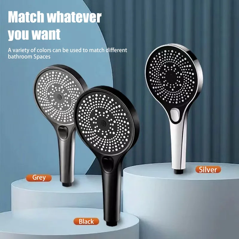 대형 스크린 샤워 헤드 3 단 모드 휴대용 샤워 샤워 액세서리 욕실 용품 용 샤워 손잡이 풀 헤드 세트 부품