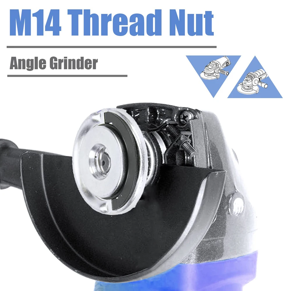 퀵 릴리스 앵글 그라인더 잠금 너트 M14 앵글 그라인더 플랜지 너트 M14 스핀들이 있는 앵글 그라인더용 교체 잠금 너트