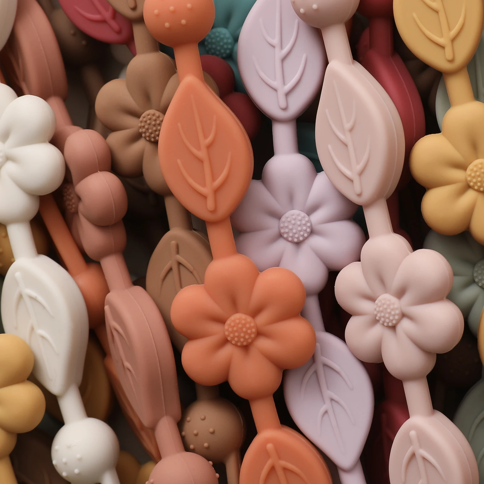 신생아용 실리콘 젖꼭지 체인, 꽃 손실 방지 조절식 젖꼭지 거치대, 아기 장난감 제품에 적합, 1 개