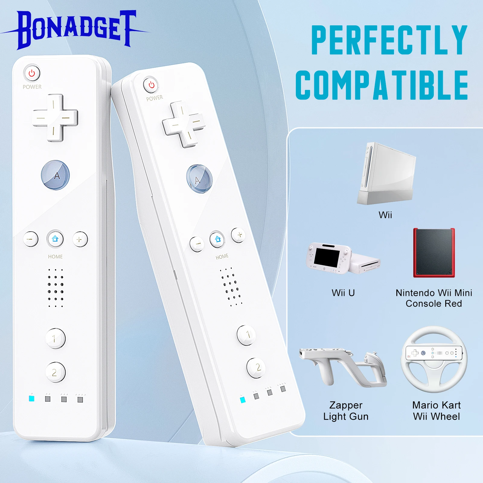 Nintendo Wii Consloe 용 2in1 컨트롤러 옵션 모션 플러스 무선 원격 게임 패드 조이스틱 (실리콘 케이스 포함) 게임 액세서리 title=Nintendo Wii Consloe 용 2in1 컨트롤러 옵션 모션 플러스 무선 원격 게임 패드 조이스틱 (실리콘 케이스 포함) 게임 액세서리