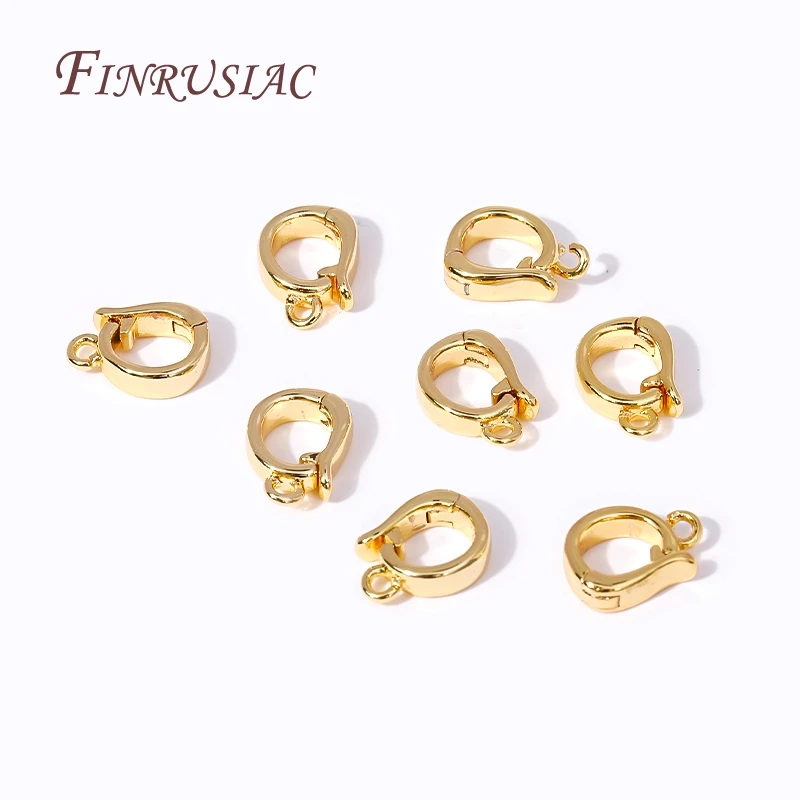 펜던트용 18K 금도금 베일, 쥬얼리 제작 용품용 참 클래스프 커넥터, 힌지 목걸이 강화제, 쥬얼리 결과