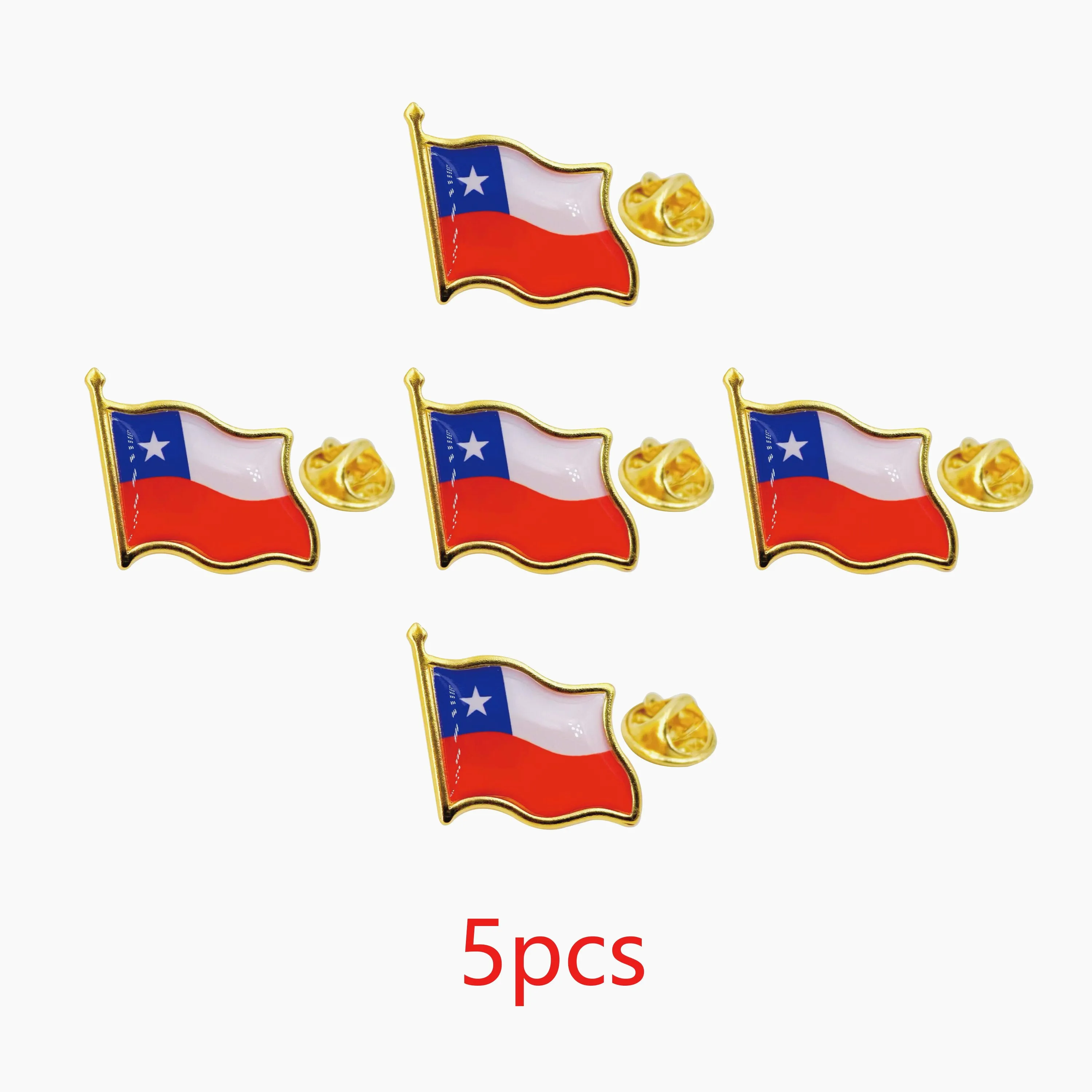 칠레 국기 옷깃 핀 - 대량 팩 칠레 국가 상징 배지 재킷 모자 배낭 및 의류 title=칠레 국기 옷깃 핀 - 대량 팩 칠레 국가 상징 배지 재킷 모자 배낭 및 의류